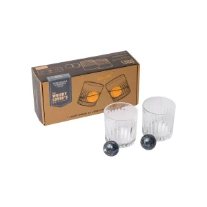 Cocktails Tumbler & Whiskey Stone Set